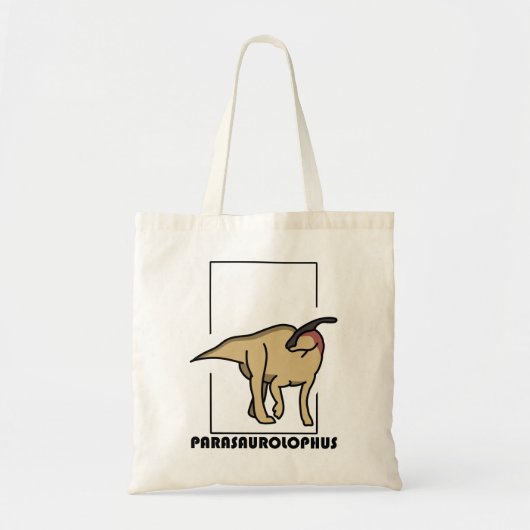 Bolsa de tela diseño dinosaurio Parasaurolophus トートバッグ (正面)