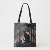  "Bolsa Elegante Black Cat: La Armonía   トートバッグ (正面)