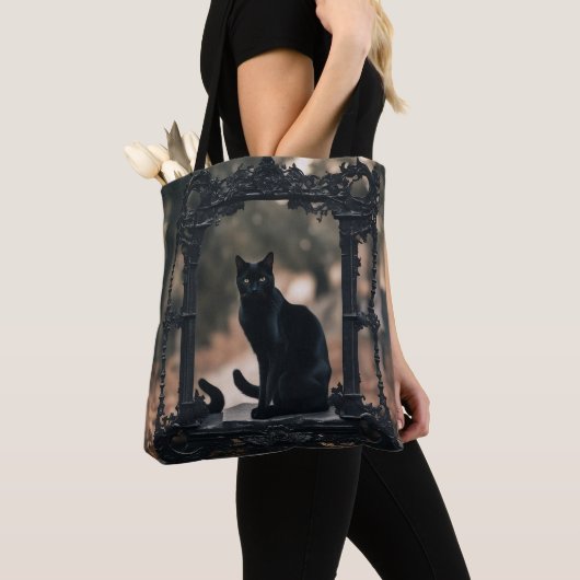 "Bolsa Elegante Black Cat: La Armonía   トートバッグ (クローズアップ)