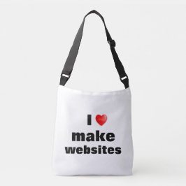 Bolsa I love make websites クロスボディバッグ
