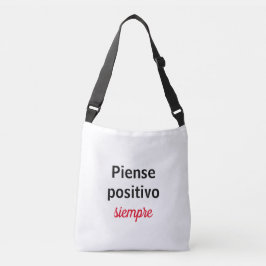 Bolsa piensa positivo siempre クロスボディバッグ
