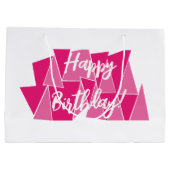 Bolsa regalo cumpleaños rosa ラージペーパーバッグ (裏面)