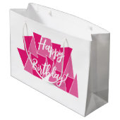 Bolsa regalo cumpleaños rosa ラージペーパーバッグ (裏面アングル)