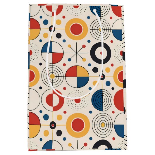 Bolsa regalo diseño geométrico ミディアムペーパーバッグ (正面)