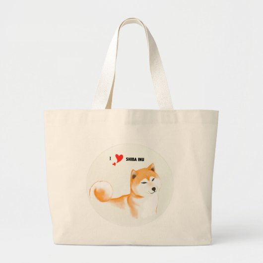 Bolsa Shiba inu ラージトートバッグ (正面)