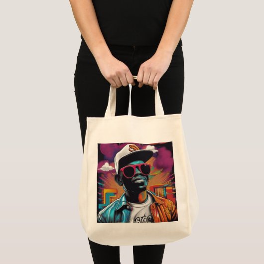 Bolsa - Street graffiti art Hip Hop トートバッグ (正面(商品))