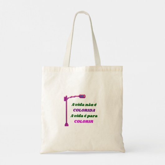 Bolsa Tote frase de vida トートバッグ (裏面)