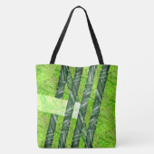 Bolsa verde amrelado com riscos e trasos 'bambu' トートバッグ (裏面)