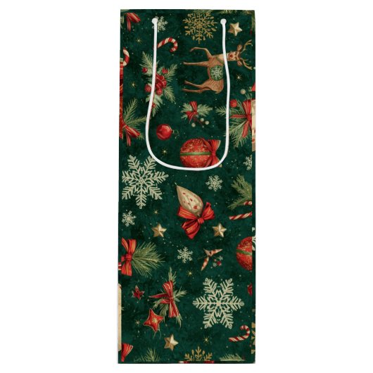 Bolsas de regalos con diseño de navidad  ワインギフトバッグ (正面)