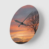 Bolso ラウンド壁時計 (傾斜)