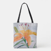 Bolso con acuarela de lirio naranja トートバッグ (裏面)