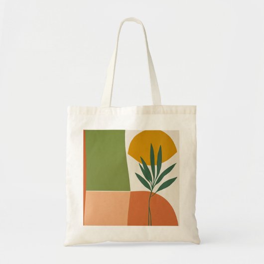 bolso de tela económico boho floral トートバッグ (正面)
