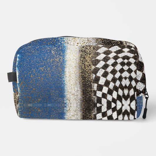 Bolso para deporte o viajes con ajedrez abstracto ドップキット (正面)