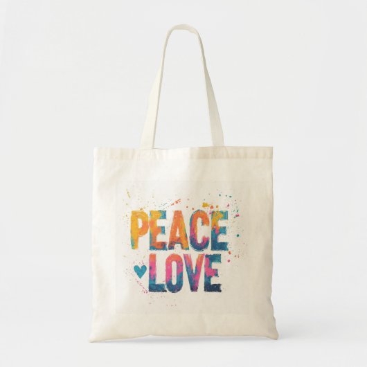 Bolso Peace and Love トートバッグ (正面)