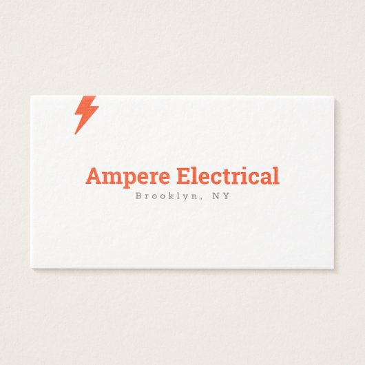 Bolt Electrician赤と白の名刺 (正面)