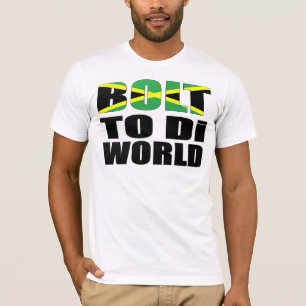 Bolt To Di World Jamaican旗 Tシャツ