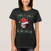 Bolwing Ball Santa Hat Bowler Bowling Team Ugly Ch Tシャツ (正面)