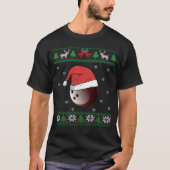 Bolwing Ball Santa Hat Bowler Bowling Team Ugly Ch Tシャツ (正面)