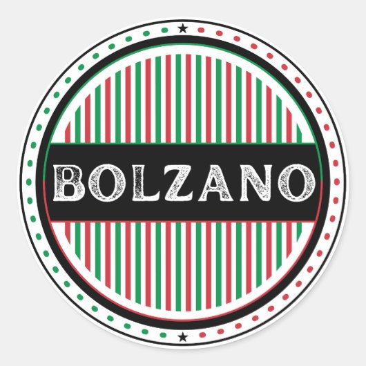 Bolzano City Pride Emblem – Italian Identity ラウンドシール (正面)