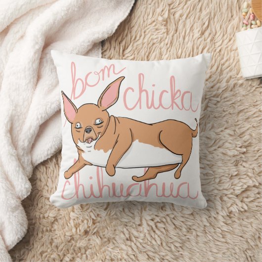 Bom Chickaのチワワのおもしろい犬のしゃれの枕 クッション (ブランケット)
