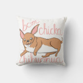Bom Chickaのチワワのおもしろい犬のしゃれの枕 クッション (正面)