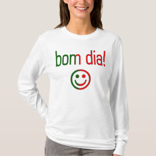 Bom Dia! ポルトガルの旗色 Tシャツ