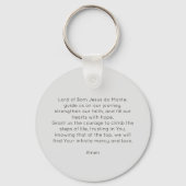 Bom Jesus Braga Sanctuaryの写真、祈りの言葉 キーホルダー (裏面)