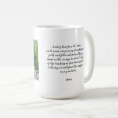 Bom Jesus Braga Sanctuaryの写真、祈りの言葉 コーヒーマグカップ (正面右)