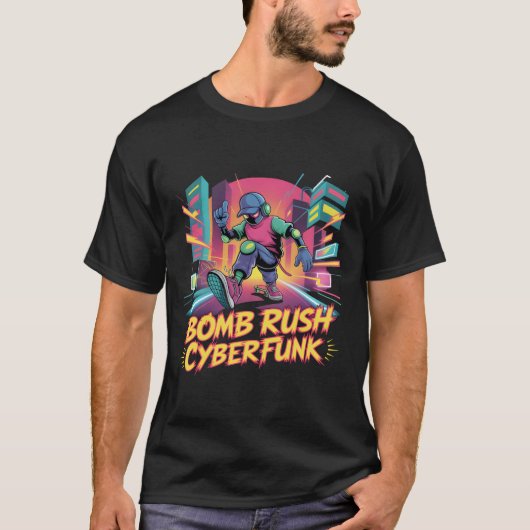 Bomb Rush Cyberfunk - ネオン街の反乱 Tシャツ (正面)