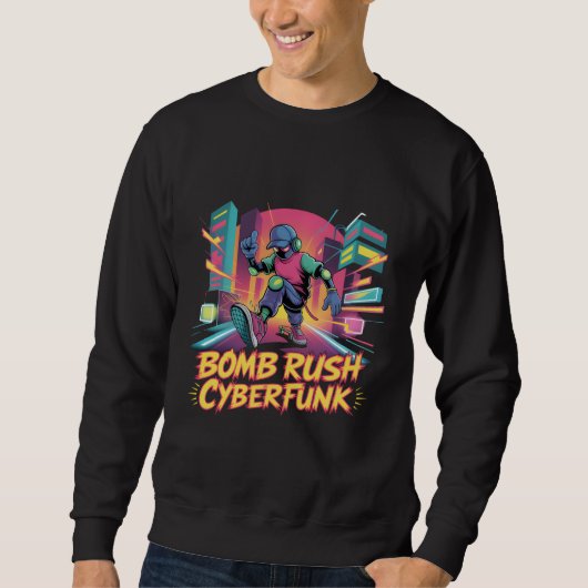 Bomb Rush Cyberfunk - ネオン街頭反乱 スウェットシャツ (正面)