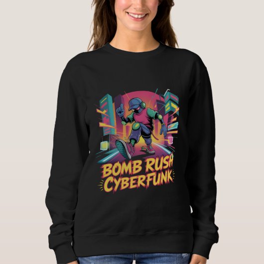 Bomb Rush Cyberfunk - ネオン街頭反乱 スウェットシャツ (正面)