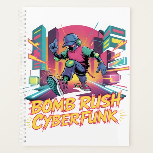 Bomb Rush Cyberfunk - ネオン街頭反乱 プランナー手帳 (正面)