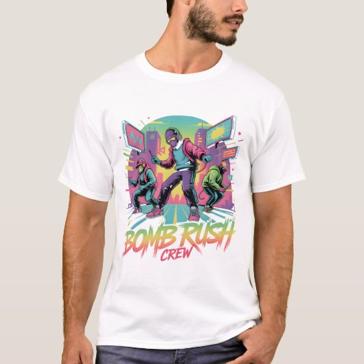 Bomb Rush Cyberfunk - ネオン街頭反乱 Tシャツ (正面)