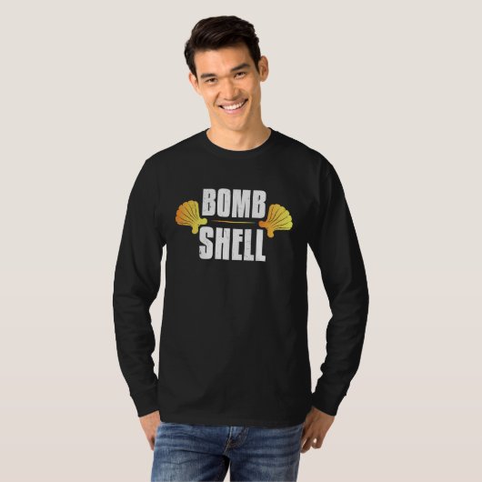 Bomb Shell Seashell Collector Seashell Tシャツ (正面フル)