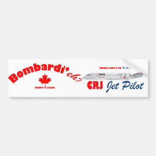 Bombardi'eh CRJのジェット機操縦士 バンパーステッカー