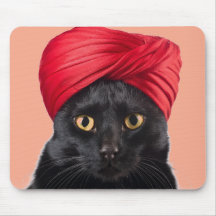 Bombay Cat Wearing A Turban