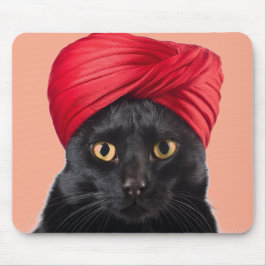 Bombay Cat Wearing A Turban マウスパッド