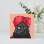 Bombay Cat Wearing A Turban 招待状 (スタンド正面)