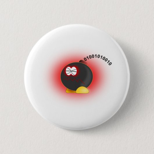 BombComputerウイルス 缶バッジ (正面)