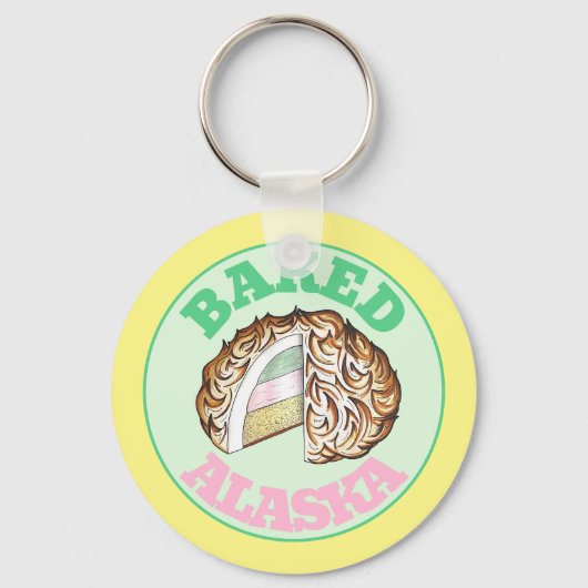 Bombeアカ焼いたラスカアイスクリームケーキデザートフード キーホルダー (正面)