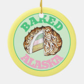 Bombeアカ焼いたラスカアイスクリームケーキデザートフード セラミックオーナメント (裏面)