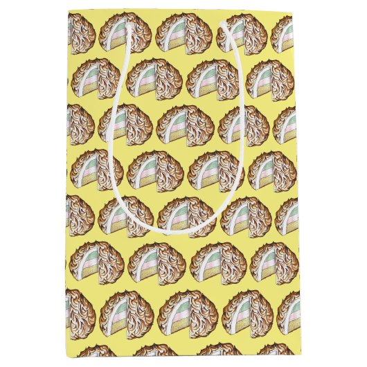 Bombeアカ焼いたラスカアイスクリームケーキデザートフード ミディアムペーパーバッグ (正面)