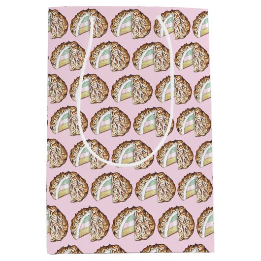 Bombeアカ焼いたラスカアイスクリームケーキデザートフード ミディアムペーパーバッグ (正面)