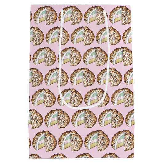 Bombeアカ焼いたラスカアイスクリームケーキデザートフード ミディアムペーパーバッグ (裏面)