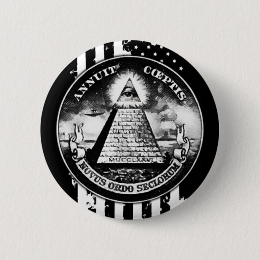 Bombkamp原子ボタン 缶バッジ (正面)