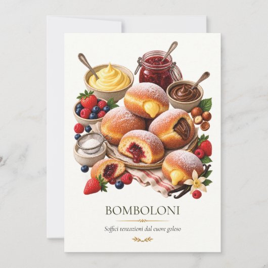 Bomboloni – Vintage Italian Dessert 招待状 (正面)