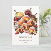 Bomboloni – Vintage Italian Dessert 招待状 (スタンド正面)