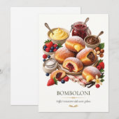 Bomboloni – Vintage Italian Dessert 招待状 (正面/裏面)