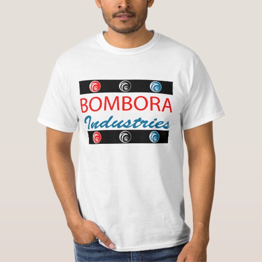 Bomboraのブロックのロゴアメリカ Tシャツ (正面)