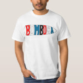 Bomboraの爆弾のロゴのアメリカ人色 Tシャツ (正面)
